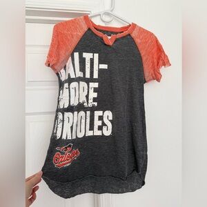 Orioles tee, size medium - Orange & Charcoal